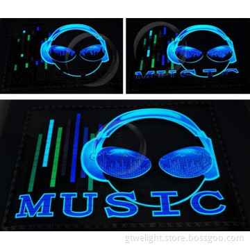 EL Car Stickers Sound Equalizer Activated Glow Light